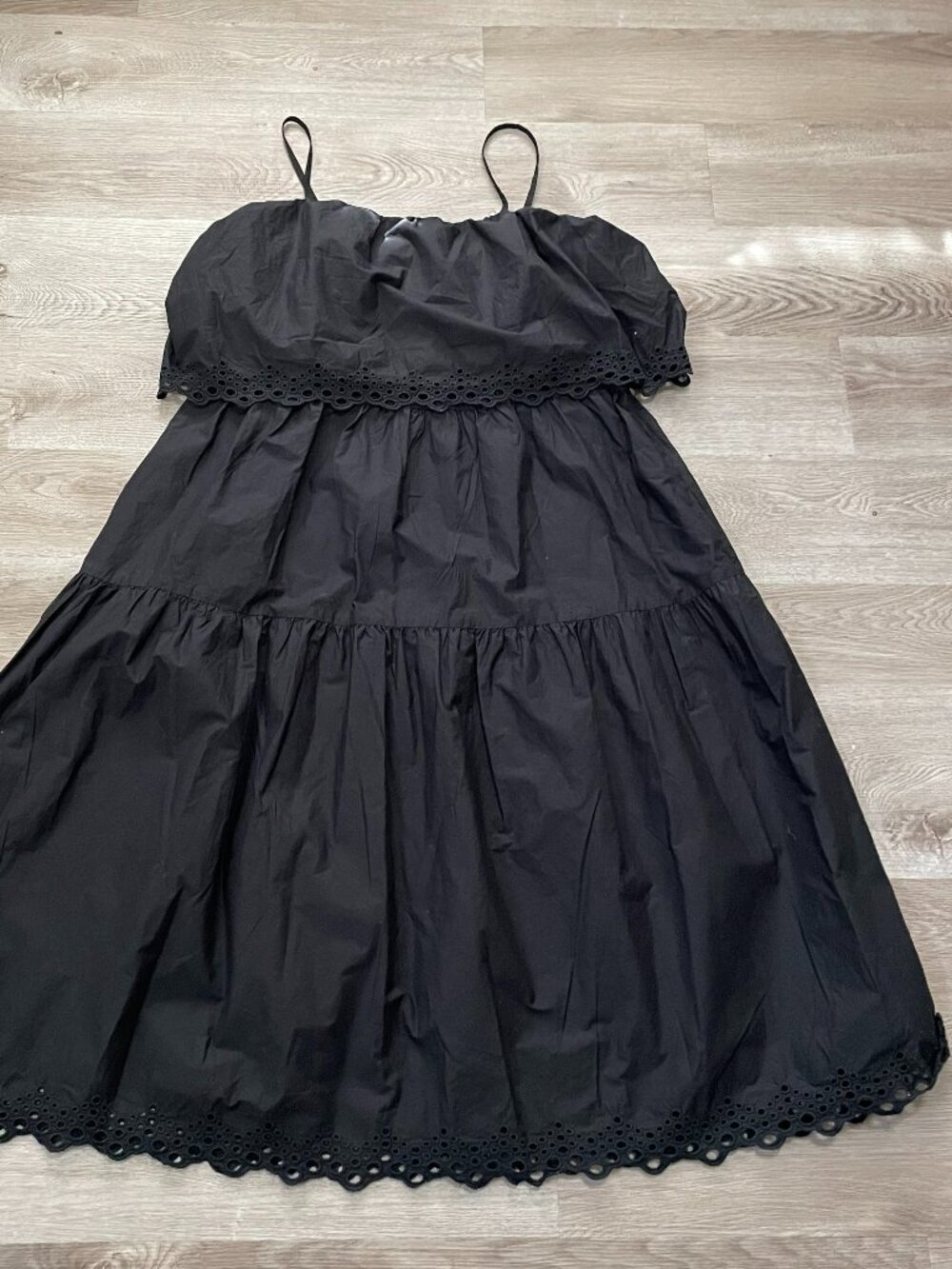 Eyelet Trim Cotton Dress